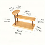 1 tk mitmekihiline puidust hoiustamisriiul, puidust riiul, lauakaunistused, parf&uuml;&uuml;mi- ja kosmeetikariiul, kummuti kosmeetikavahend