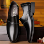 Nahast kingad Uued Briti meeste libisemiskindlad &auml;rilised pidulikud kingad Nahkjalatsid Pehme tallaga libisemiskindlad kingad 38 must