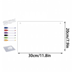 1 komplekt 6 markeriga rippuva kuivalt kustutatava n&auml;dalakalendri planeerimise tahvli komplekt