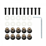 Kaitseklaasi kinnitusklambrid, automaatne vahetus, universaalne M5 x 15 mm mootorratta esiklaasi kinnituskomplekt, 10 tk/komplekt tuuleklaasi mutteri poldi pesuri kruvi must