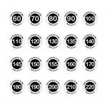 20 tk golfiklubi nime markerid kohandatud graveeritud golfikepi marker korduvkasutatavad vahemaam&auml;rgid Golfitarvikud algajatele must