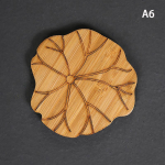 Creative Lotus Flower Joogialused Puidust &uuml;mmargune tassimatt Lauamatt Teekohvikruus Placemat Kodukaunistus K&ouml;&ouml;gitarvikud