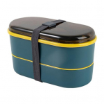 Kahekihiline l&otilde;unas&ouml;&ouml;gikarp lauan&otilde;udega Lekkekindel Bento Box 800ml Kerge kuumakindel toiduainete ettevalmistamise anum koolit&ouml;&ouml;de piknikeks sinine