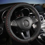 38 cm auto universaalne rooli kate Libisemisvastane auto rooli kate reljeefne nahast auto stiil punane