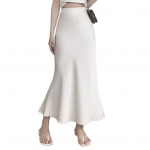 Naiste kalasaba seelik k&otilde;rge v&ouml;&ouml;kohaga kalasaba seelik &uuml;hev&auml;rviline Retro satiin tekstuuriga puusa seelik M