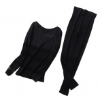 1 komplekt Naiste termopesu &uuml;likond, s&uuml;gistalvine pits V-kaelusega pikkade varrukatega s&auml;rk, alt pikad p&uuml;ksid k&uuml;lma ilmaga soe aluskiht &uuml;laosa s&auml;&auml;rised roosa