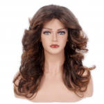 Blond parukas Kuldpruun parukas Naiste keskmise pikkusega juuksed Kost&uuml;&uuml;m Cosplay pidu Igap&auml;evaseks kasutamiseks Lokkis juuksekaunistus K&otilde;rge temperatuuriga kiust juuksed pruun