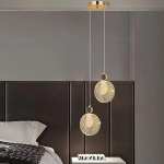 Magamistoa voodi&auml;&auml;rne l&uuml;htervalgus luksuslik kaasaegne minimalistlik peamagamistoa elutoa rippvalgusti 2 Headlight gray