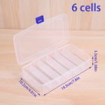 L&auml;bipaistev 5/6-sektsiooniline kaasaskantav plastikust juukseklambrite ehtekarbi tarvikute organiseerija majapidamistarbed reisitarvikud tolmukindlaga S