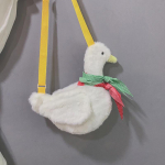 Kawaii Lolita Plush Duck Sall Postimees &Otilde;lg Rahakott Crossbody Gift Ladies valge
