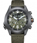 Citizen ProMaster Eco-Drive Perpetual World Time Sapphire SS K&auml;ekell JV1005-02W roheline