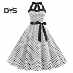 Naiste midikleit, p&auml;itsetega, kaelusega pits, liibuv, k&otilde;rge v&ouml;&ouml;koht, vibu kaunistus, varrukateta, joon, vaba &auml;&auml;ris, t&auml;pptr&uuml;kk Retro 50ndate 60ndate seljata daami balli&otilde;htu kleit L valge