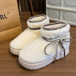 Naiste kunstkarusnahast udused majasaapad sussid siseruumides v&auml;ljas vabaaja mugavad lumesaapad, talvised sooja karusnahaga voodriga paksud platvormiga poolsaapad naistele 36-37 khaki