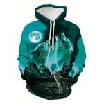 Meeste kapuuts 3D Wolf Prindiga dressipluusid meestele vabaaja kapuutsiga s&auml;rk Y2k kapuutsid Pullover Riided T&auml;navar&otilde;ivad Top Meeste r&otilde;ivad S