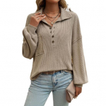 Naiste topid rev&auml;&auml;ridega n&ouml;&ouml;bid, pikkade varrukatega plaaster, taskupulber, &uuml;hev&auml;rvilised avara liistusega kudumistopid S aprikoosi