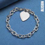 925 Sterling H&otilde;be Sile S&uuml;damekujuline Ripats K&auml;ev&otilde;ru Moodsad Pulmaehted 20CM