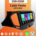 Android Carplay autoraadio Lada Vesta 2015-2022 jaoks Multimeediam&auml;ngija Peaseade Stereo GPS Navigatsioon BT WIFI 2+32GB 2+32GB