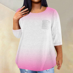 Naiste moodne vabaaja kolmeveerandvarrukatega tr&uuml;kitud &uuml;mara kaelusega pullover 4/3 varrukatega XXXXXL veini