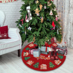 Christmas Tree Skirt 90 cm Decoration Xmas Decor,Tree Base Mat,Xmas Mat for Indoor Style A