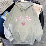 Sturnioloo kolmikud Fresh Love Printing kapuuts S&uuml;gis vabaaja dressi&uuml;likond Meeste/naiste dressipluus Fliisist pikkade varrukatega pullover r&otilde;ivad M