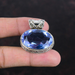 Tahuline Tansaniidi Kvarts Ripats V&auml;&auml;riskivi Ehted Vintage Ripats 925 Sterling H&otilde;be Ripats K&auml;sitsi Valmistatud Ehted Kihlumiskingitused Boho Ehted
