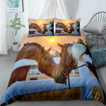 Jooksev hobune 3D voodipesukomplekt King Queen Double Full Twin Single suurus voodipesukomplekt 173x218cm 2pcs