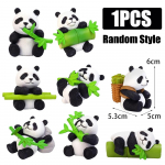 Panda autokaunistused auto armatuurlaud keskkonsool Panda hoidik bambusest ornament Aia mikromaastiku kaunistuste tarvikud