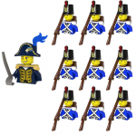 S&otilde;jalised ehitusklotsid Keskaegsed s&otilde;durifiguurid Kingitused Relv P&uuml;stol Keiserlik merev&auml;gi Mini klotsid Laste m&auml;nguasi T&auml;ielikult tr&uuml;kitud keha