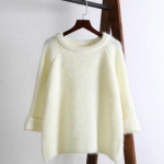 S&uuml;gis- ja talvekampsun &uuml;hev&auml;rviline &uuml;mara kaelusega sviiter, lahtine korea versioon, silmkoeline kampsun, naiste &uuml;ler&otilde;ivad S