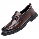 2024 Lame Disain Ehtsast nahast Kingad Stiilsed Kerged Loafers Kingad Meeste Juhuslik Business Slip-on Suurenda Minimalistlikud kingad 38 must