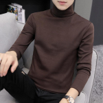 Modaal meeste k&otilde;rge kaelusega aluss&auml;rk pikkade varrukatega T-s&auml;rk s&uuml;gis-talviseks sisemiseks kandmiseks soe kehakuju korrigeeriv riietus meeste s&uuml;gisriided 4XL kohv