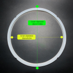 18/20/22/24Cm Silikoonkummist tihendiga pliidi kaane tihendusr&otilde;ngas Elektrilise survepliidi vahetus 2-6L pliidi tihendite jaoks 18CM