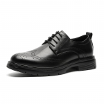 Moodsad meeste Brogues kingad Moodsad paelad Nahast Vabaaja kingad Kevad ja S&uuml;gis &Uuml;mar nina &Uuml;hev&auml;rviline Platvorm Keskmise kontsaga Veekindlad Mokassiinid 38 must