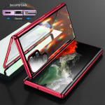 360 metallist magnetilise adsorptsiooniga &uuml;mbris Samsung Galaxy S24 S23 FE S22 S21 Ultra Plus t&auml;isobjektiivikaitsega kahepoolsest klaasist telefoni kate For Samsung S23 Ultra