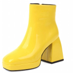 Mood Patent Naiste Poolsaapad Punased Valged Mustad Plokk Kontsad L&uuml;hikesed Saapad Naiste T&otilde;mblukk S&uuml;gistalvise peo kingad Naistele Suur suurus 45 39