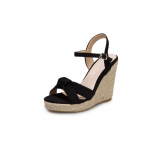 Mood Suvised Kiilkontsad Sandaalid Naistele Mood Peokingad Jalatsid Suur Suurus Kootud Kiilk&otilde;rged Kontsad Naiste Pl&auml;tud 39 must