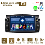 2 DIN Android Carplay Auto Raadio Multimeediam&auml;ngija Toyota Corolla E120 2000-2006 jaoks BYD F3 GPS Autoradio 2+32GB 2+32GB must