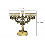 Candelabra Traditsiooniline Klassikaline Hanukkah Antiikne K&uuml;&uuml;nlajalg K&uuml;&uuml;nlahoidja Juudi K&uuml;&uuml;nlajalg Metallist K&auml;sit&ouml;&ouml; Pulmadekoratsioon