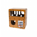 Uksekardin Kahekihiline kassipea kassi kriimustuslaud lainepaber Kulumiskindel ja kriimustuskindel integreeritud kassimaja 47*27.5*51cm