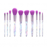 10 tk/komplekt Meigipintsel kunstkristallk&auml;epidemega Kaasaskantav Multifunktsionaalne Jumestuskreem Puuder P&otilde;sepuna Laugudele Kulmudele Huultele Kosmeetikapintslite Komplekt roosa