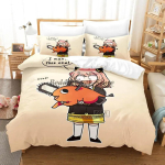 Mootorsaeinimene Pochita Voodipesukomplekt &Uuml;heinimese Twin T&auml;is Queen King Suurusega Voodikomplekt T&auml;iskasvanu Laste Magamistoa Tekikoti Komplektid SPY&times;FAMILY AU Single 140x210cm