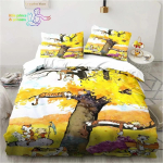 Multikas Calvin Hobbes 3D Prindiga Voodipesukomplekt &Uuml;he Twin T&auml;is Queen King Suuruses Voodikomplekt T&auml;iskasvanu Laste Magamistoa Voodipesu Kingitus EU Single 135x200cm
