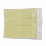 Valge heebrea s&uuml;learvuti/lauaklaviatuuri t&auml;hestiku kleebis l&auml;bipaistval taustal