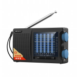 Mini FM AM SW-raadio Kaasaskantav mitmeribaline raadiovastuv&otilde;tja Sisseehitatud &uuml;limagnetilise k&otilde;lari tugi 3,5 mm peakomplekti kahe toiteallikaga must