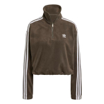 Adidas Originals Polar Fliis L&otilde;tv Poollukuga Soe Kerge K&otilde;rge Kraega Huppar Naiste huppar Varjatud Oliiviroheline IW3164 2XS gray