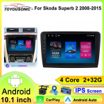 Android 13 Skoda Superb 2 B6 2008 2009 2010 2011 - 2015 Auto Raadio Navigatsioon Multimeedia M&auml;ngija GPS WiFi Video Carplay BT 4 core 1GB+32GB carplay
