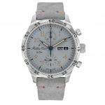 Mathey-Tissot Type 21 Chrono Nahkrihm Hall sihver Automaatne H1821CHTLG Meeste k&auml;ekell hall