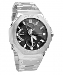 Casio G-Shock T&auml;ismetallist Analoogne Kronograaf Nutitelefoniga &Uuml;henduv Must Tihvt Tough Solar GMC-B2100D-1A 200M Meeste K&auml;ekell must