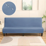 1 tk K&auml;etugedeta &Uuml;hev&auml;rviline Elastne Diivanvoodi Kate Klassikaline Mustust H&uuml;lgav K&auml;etugedega Kokkupandav Diivanikate Pehme Eemaldatav Diivanikate Decor 120-155
