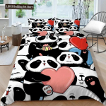 Panda voodipesukomplekt poistele t&uuml;drukutele armas multikas hiiglaslik panda tekikott KingQueen suurus kollane pehme pol&uuml;estrist tekikott 70x133cm 2pcs